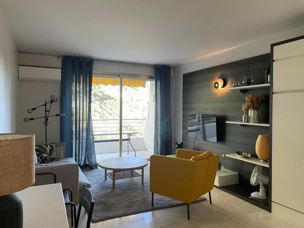 C012-Appartement Confortable Avec Piscine, Tennis Et Grand Parc Cannes Luaran gambar